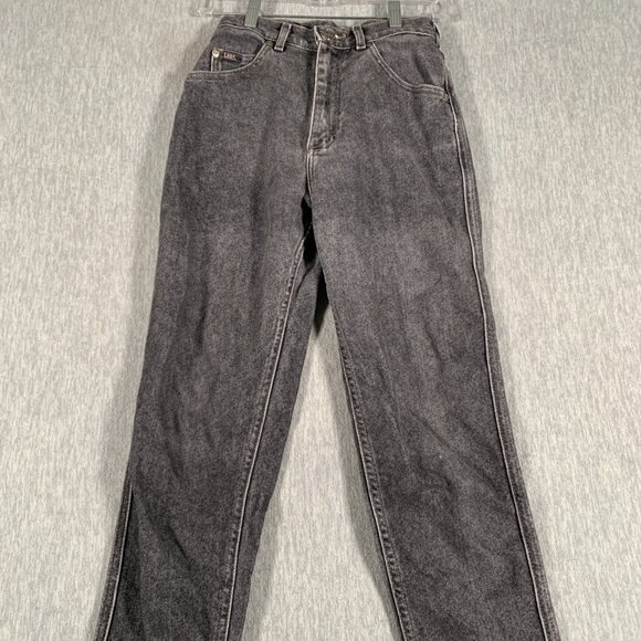 Lee Pepper Stretch Jeans Womens 26 Black Tapered Vintage Wash High Rise - Picture 2 of 10